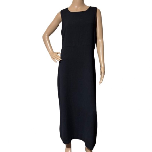Eddie Bauer Dresses & Skirts - Eddie Bauer Elegant Chic Black Midi Sheath Dress Size 14